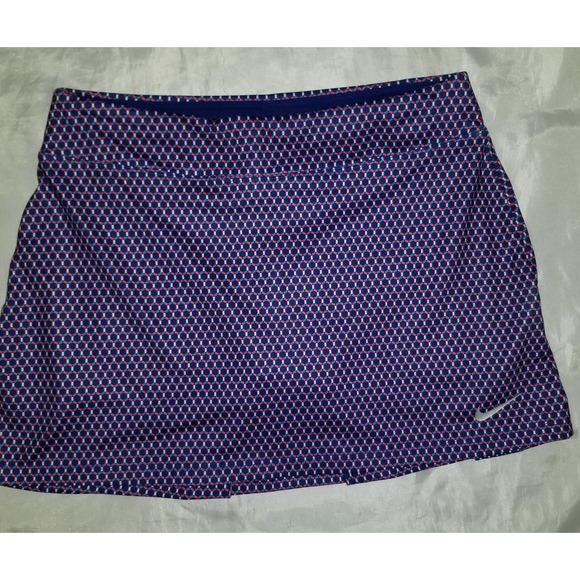 Nike Pants - Nike Golf Skort Women Medium Navy Blue Excellent Dri-FIT Geometric Pleated Hem